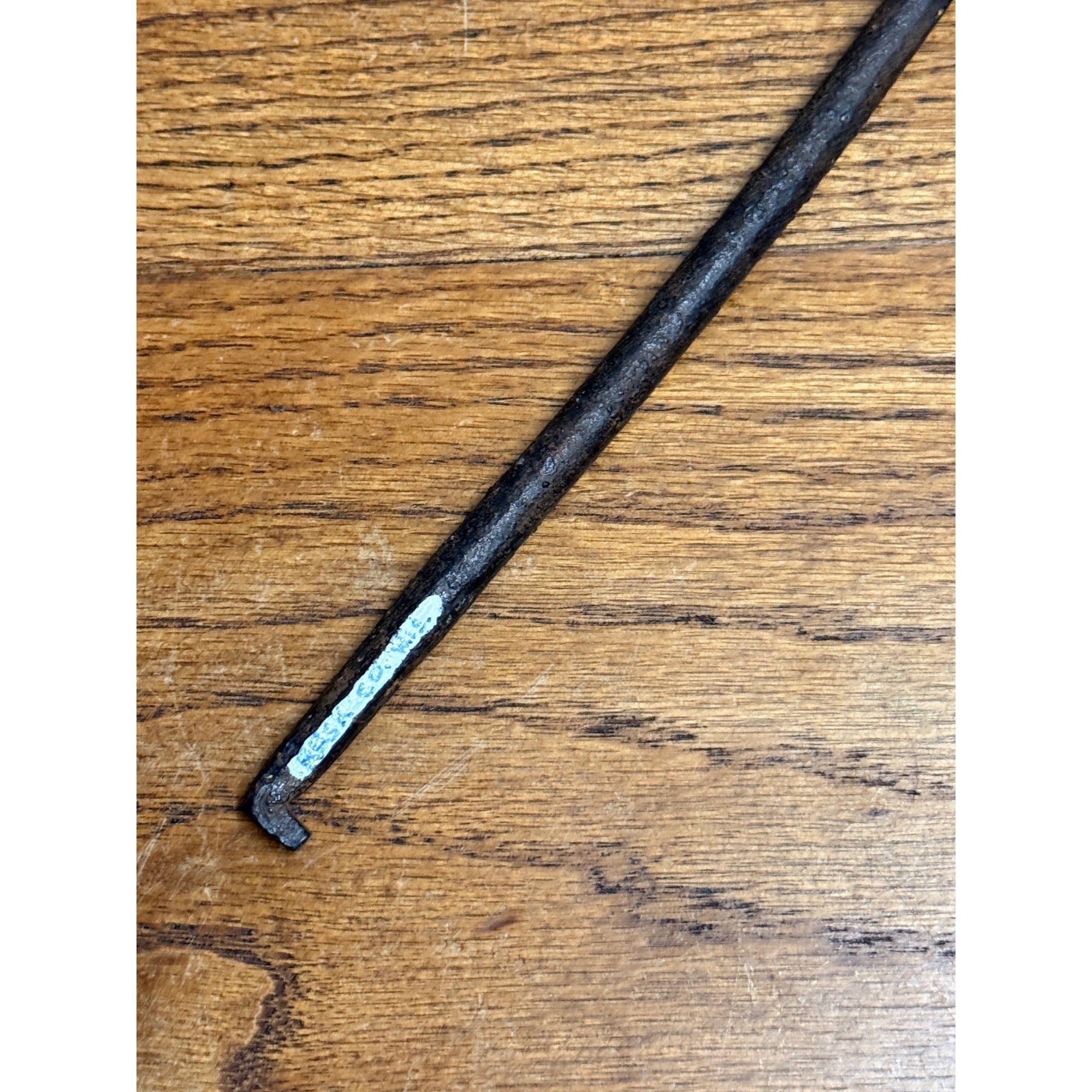 Authentic Fur Trade Era 9.5" Iron Muskrat Spear from Rusk County, Wisconsin