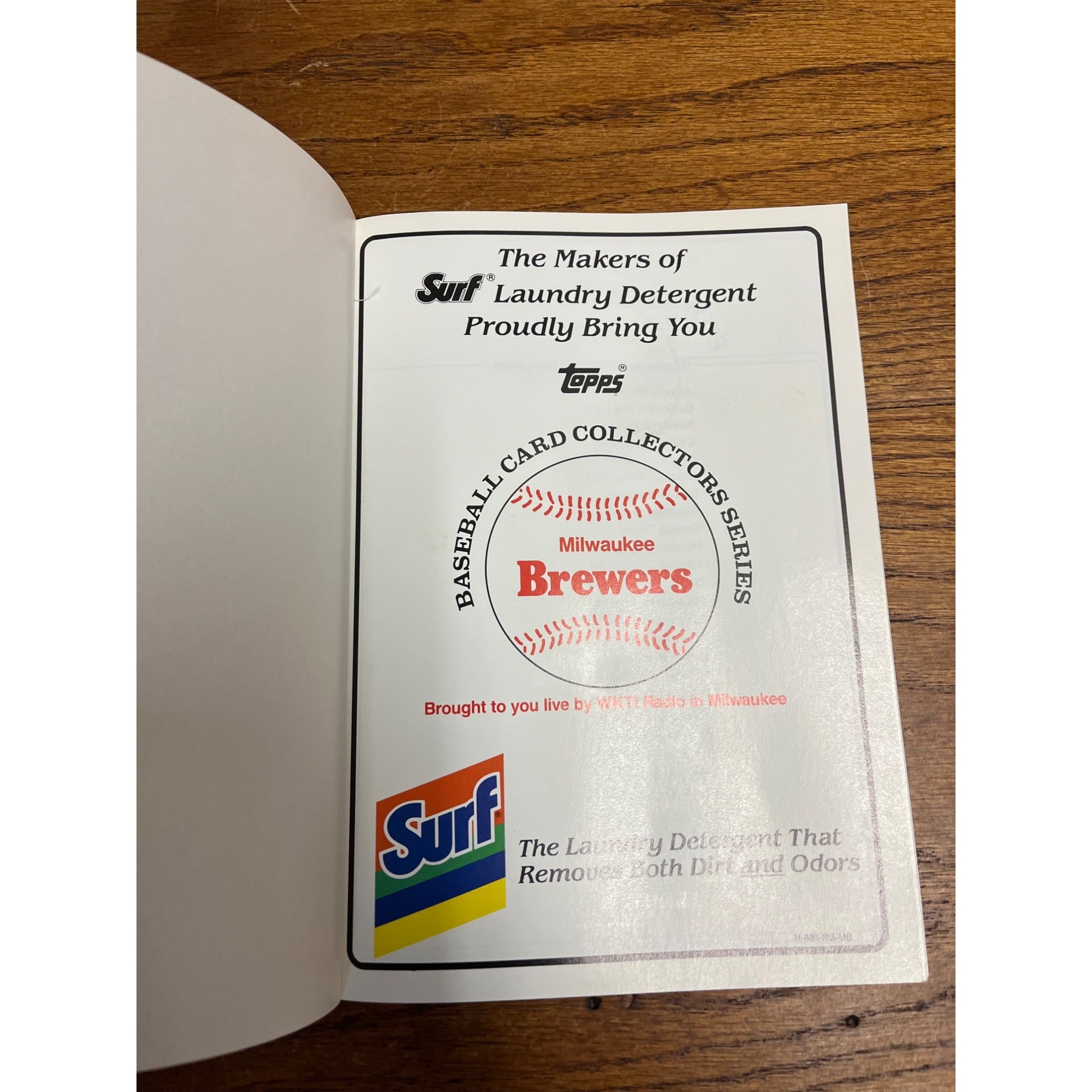 1987 Topps/Surf Book Baseball Cards Milwaukee Brewers (MLB) 1969 to 1986