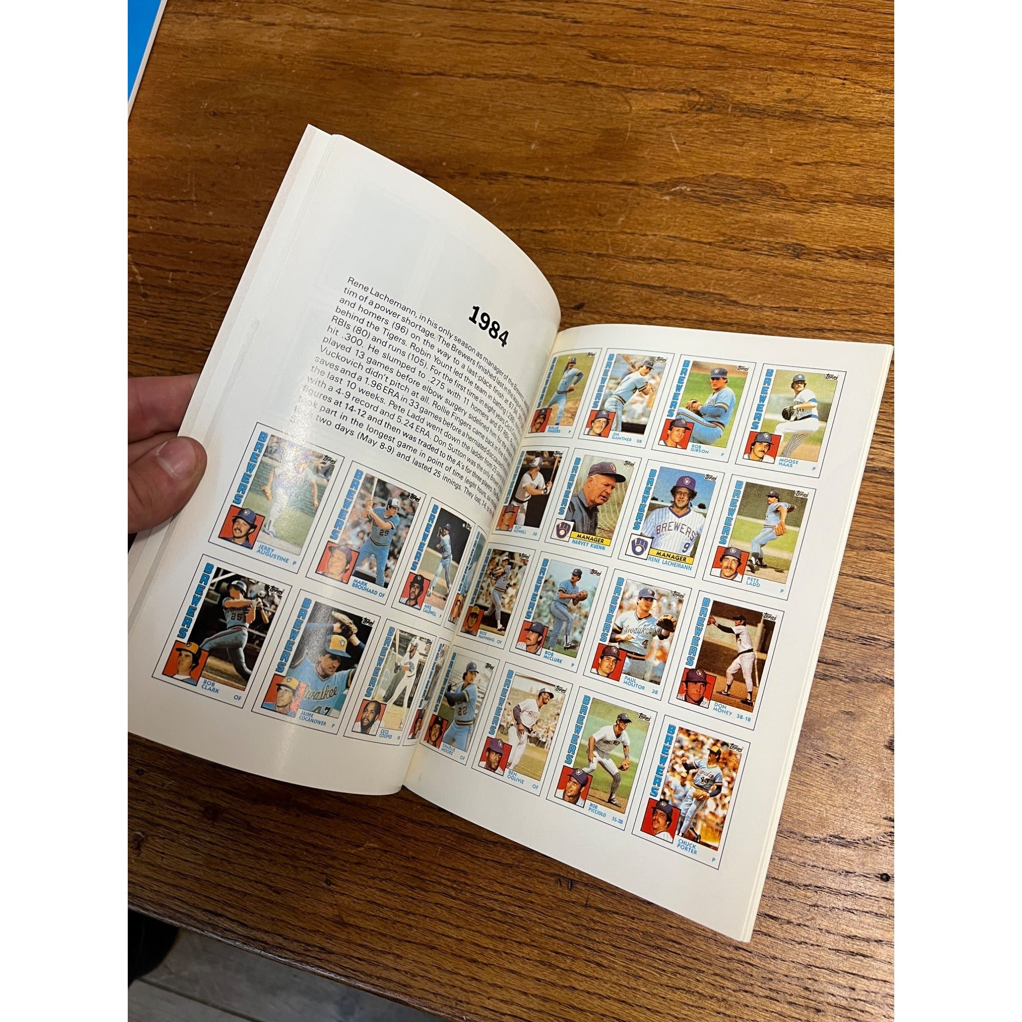 1987 Topps/Surf Book Baseball Cards Milwaukee Brewers (MLB) 1969 to 1986