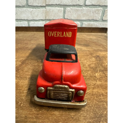 Vintage SSS Japan Overland Freight Service Tin Truck & Trailer