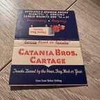Vintage Catania Bros Cartage Chicago Illinois Advertising Matchbook