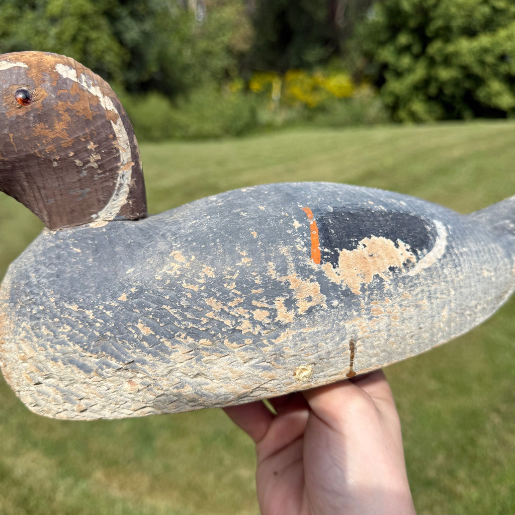Vintage Wooden Duck Decoy Rough Animal Trap Co? Pintail