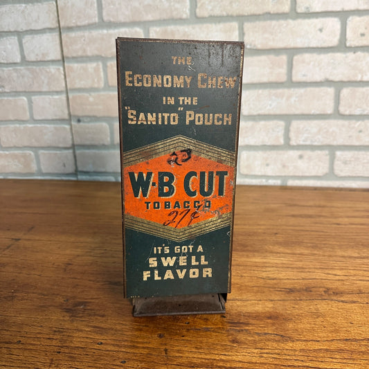 Vintage W-B Cut Tobacco Metal Store Display/Dispenser - "The Economy Chew"