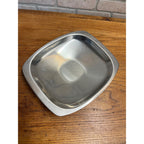 Vintage Gabis Stainless Serving Dish Tray 18/8 Sweden MCM 1960s 13" by 11"