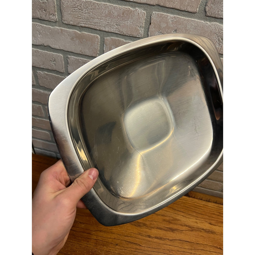 Vintage Gabis Stainless Serving Dish Tray 18/8 Sweden MCM 1960s 13" by 11"