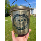 Vintage 1920s C.W. Lea Oshkosh Wisconsin Wis WI Lard Bucket Tin Pail Advertising