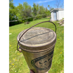Vintage 1920s C.W. Lea Oshkosh Wisconsin Wis WI Lard Bucket Tin Pail Advertising