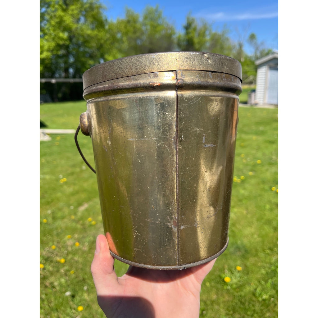 Vintage 1920s C.W. Lea Oshkosh Wisconsin Wis WI Lard Bucket Tin Pail Advertising