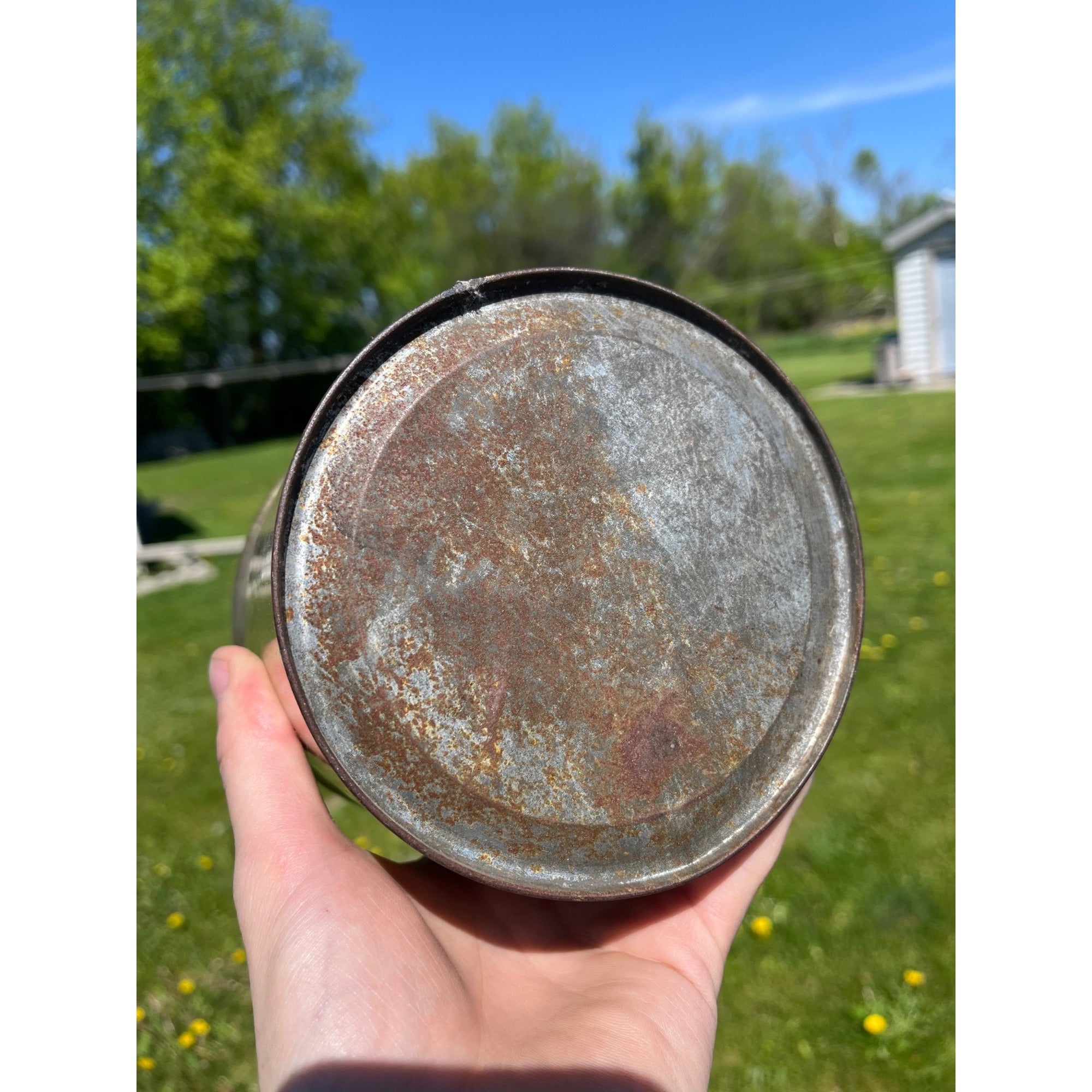 Vintage 1920s C.W. Lea Oshkosh Wisconsin Wis WI Lard Bucket Tin Pail Advertising