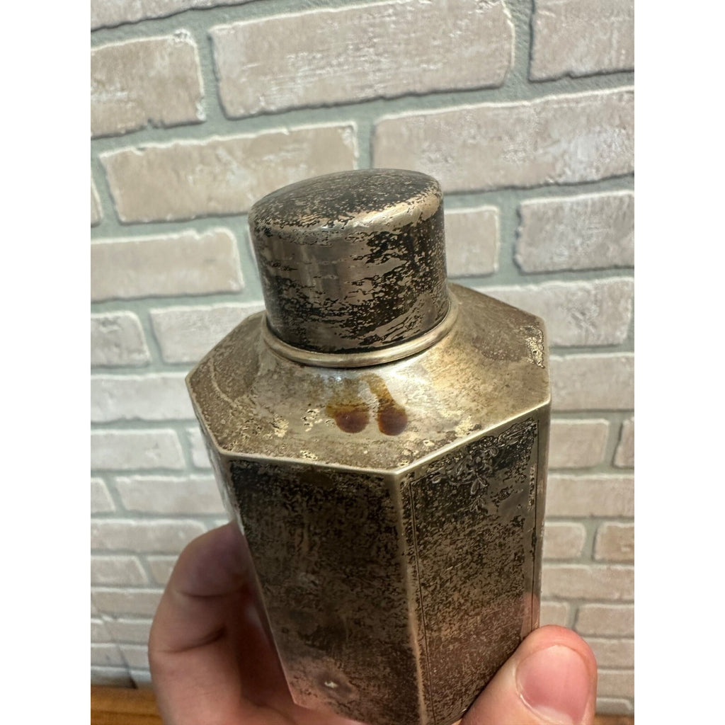 Vintage Reed & Barton Solid Sterling Silver Tea Caddy - 108.43 Grams g