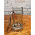 Vintage Leinenkugel Beer Mug Heavy Glass Mug 6.5" Tall Indian Maiden