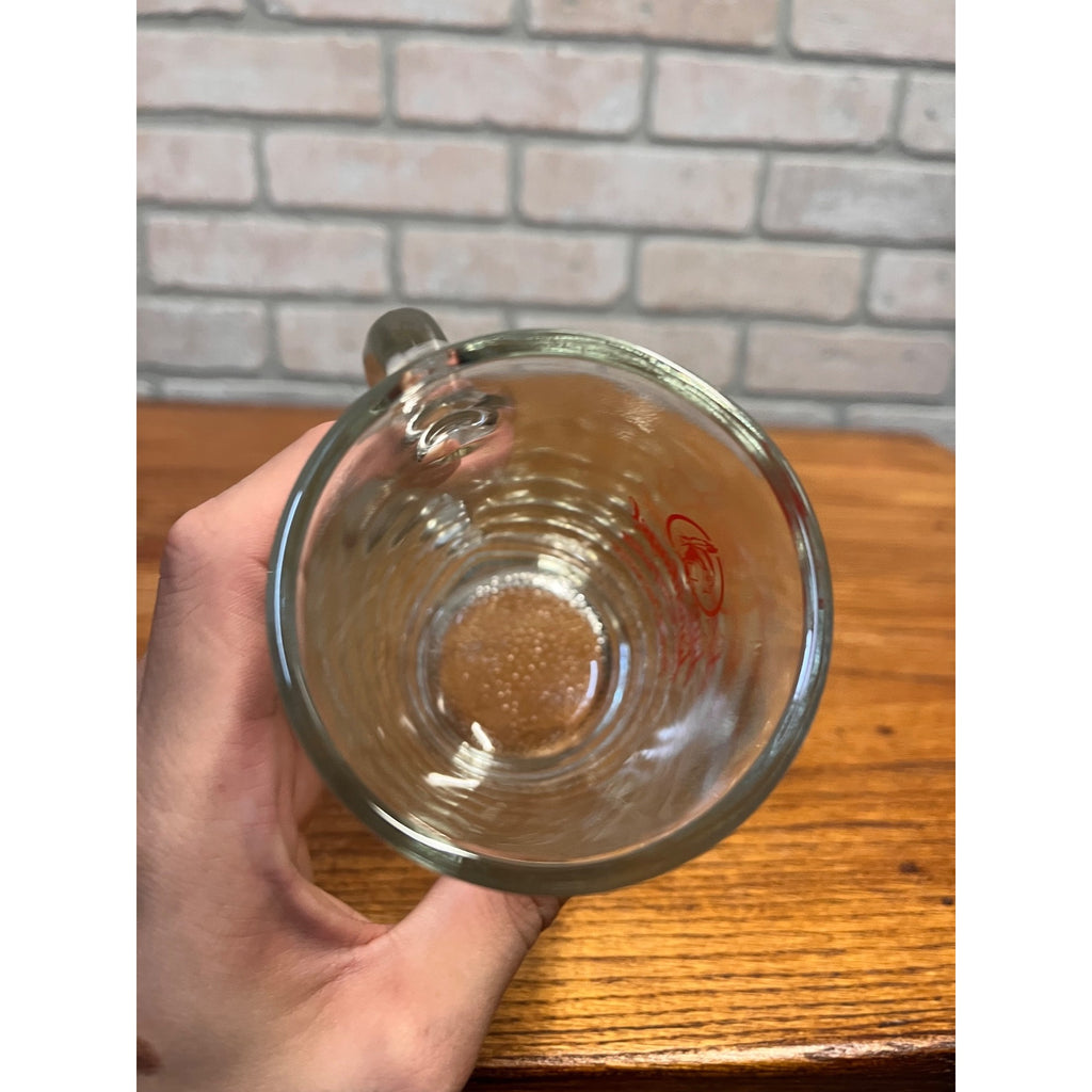 Vintage Leinenkugel Beer Mug Heavy Glass Mug 6.5" Tall Indian Maiden