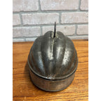 Vintage Tin Pudding Bread Jello Mold Melon Shaped 2qt Primitive Farmhouse