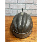 Vintage Tin Pudding Bread Jello Mold Melon Shaped 2qt Primitive Farmhouse