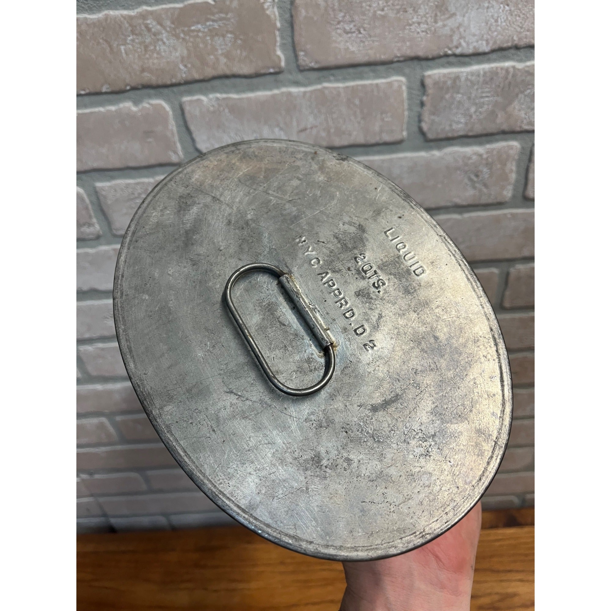 Vintage Tin Pudding Bread Jello Mold Melon Shaped 2qt Primitive Farmhouse