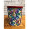 Vintage Easter Spring Flower Tin Can 11.5” Tall Bunny Hop Golden Harvest