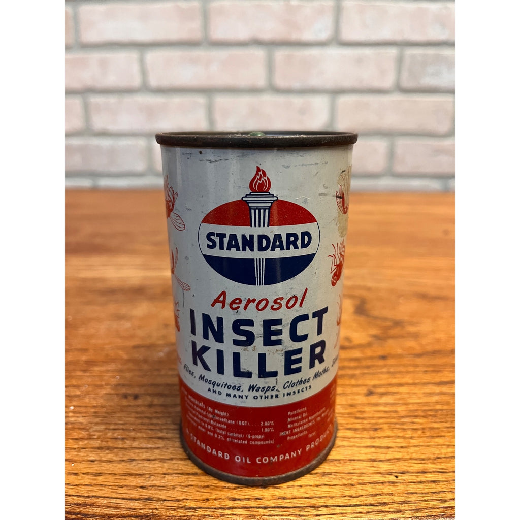 Vintage Standard oil Co. Insect Killer Can Advertising Bug Graphics 12oz