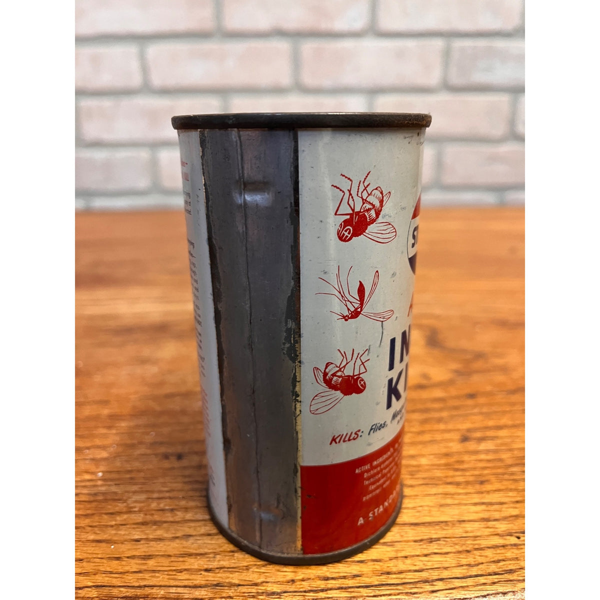 Vintage Standard oil Co. Insect Killer Can Advertising Bug Graphics 12oz