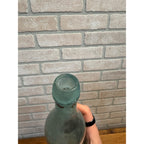 1890s Blob C.W. Cheney Slug Plate Aqua Embossed Bottle Lowell Mass