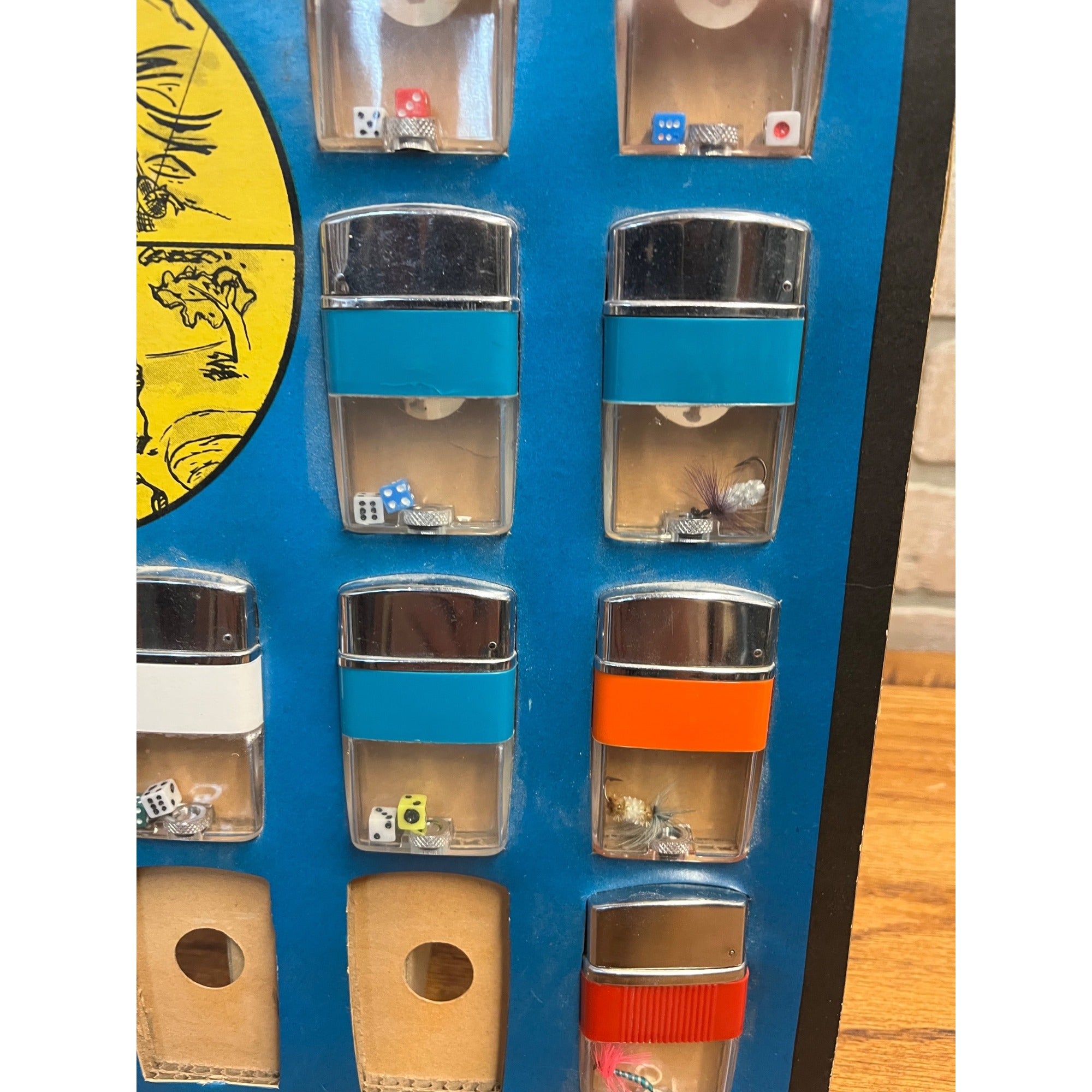 Vintage 1960s See-O-Matic Cigarette Lighters Store Display Sign Advertising