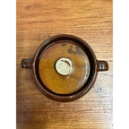 Vintage Advertising Stoneware Bean Crock, Miller's Grocery Elkhorn, Wis.