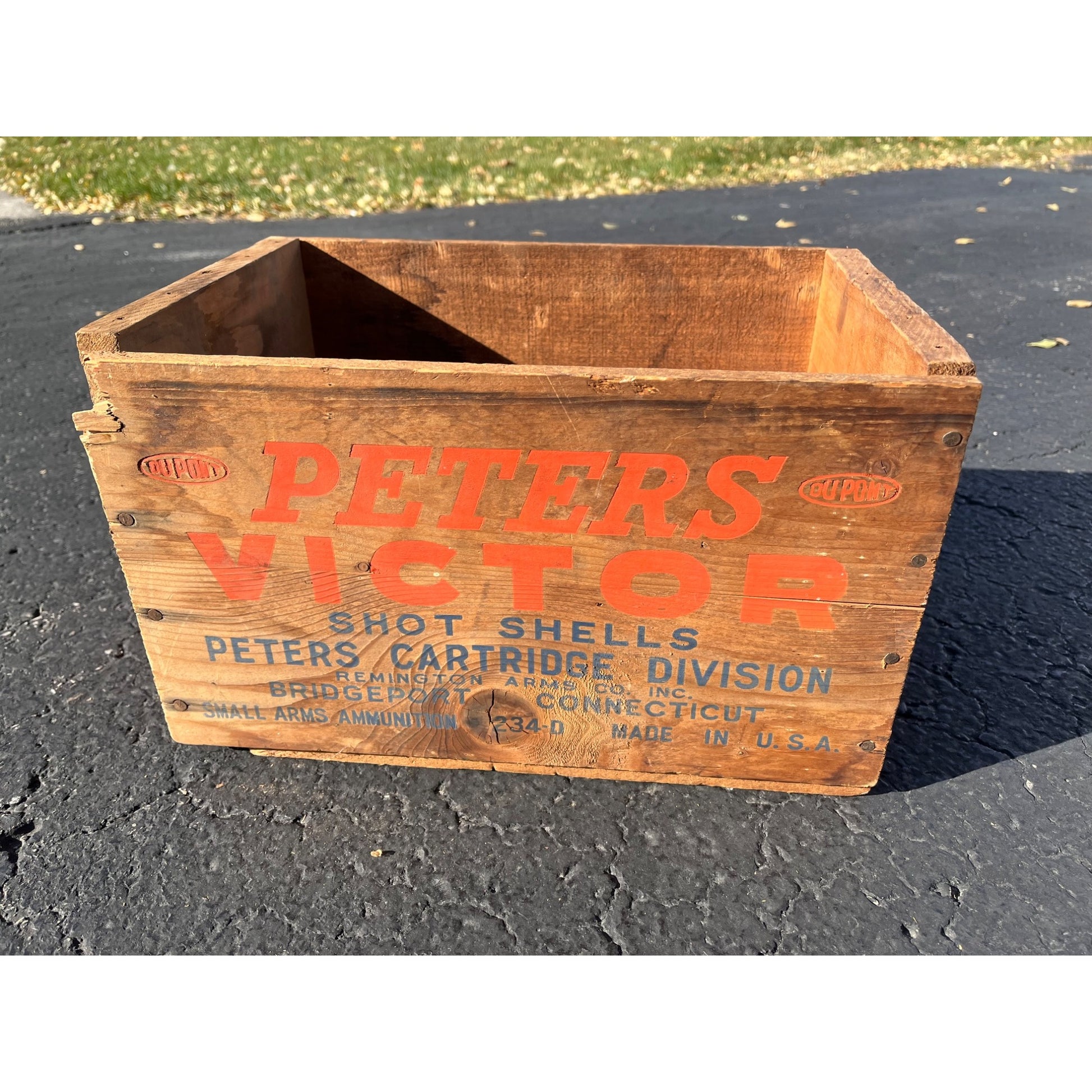Vintage Peter's Victor Shot Shells Wooden Ammo Crate Case Box 12ga Shotgun
