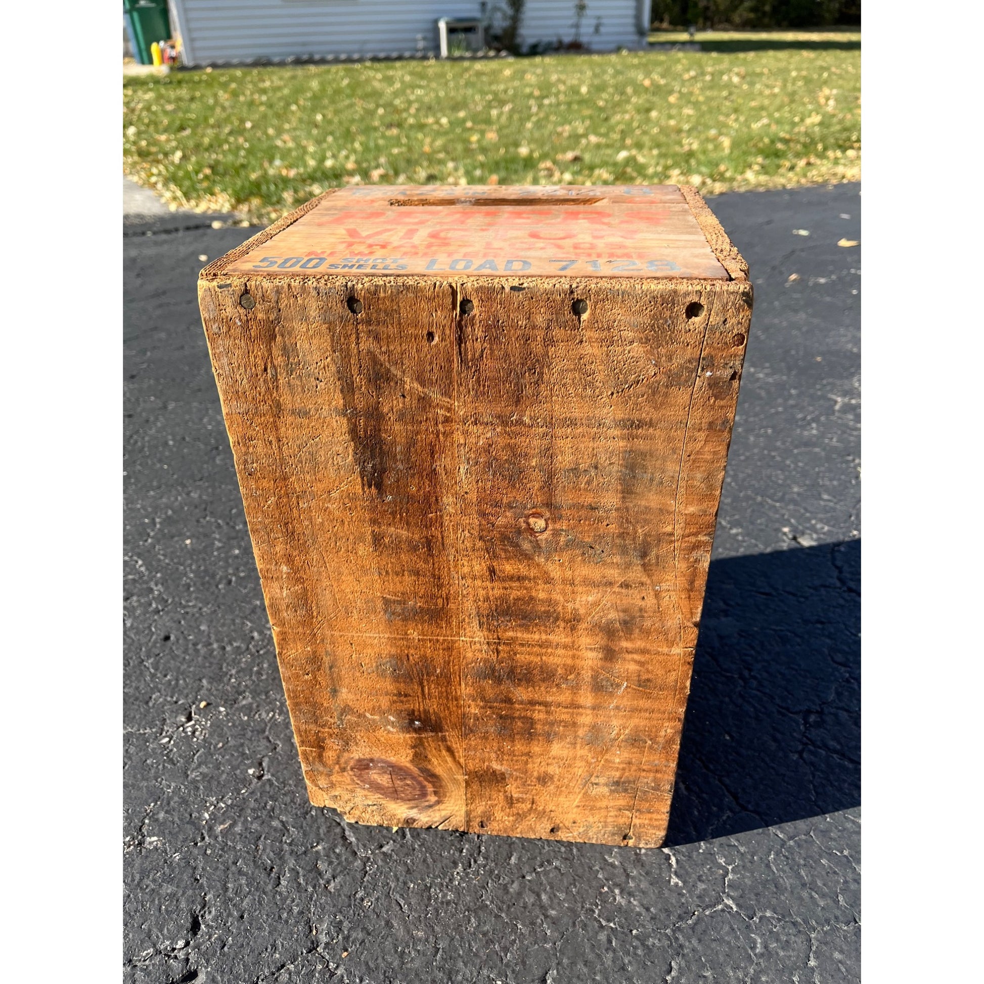Vintage Peter's Victor Shot Shells Wooden Ammo Crate Case Box 12ga Shotgun