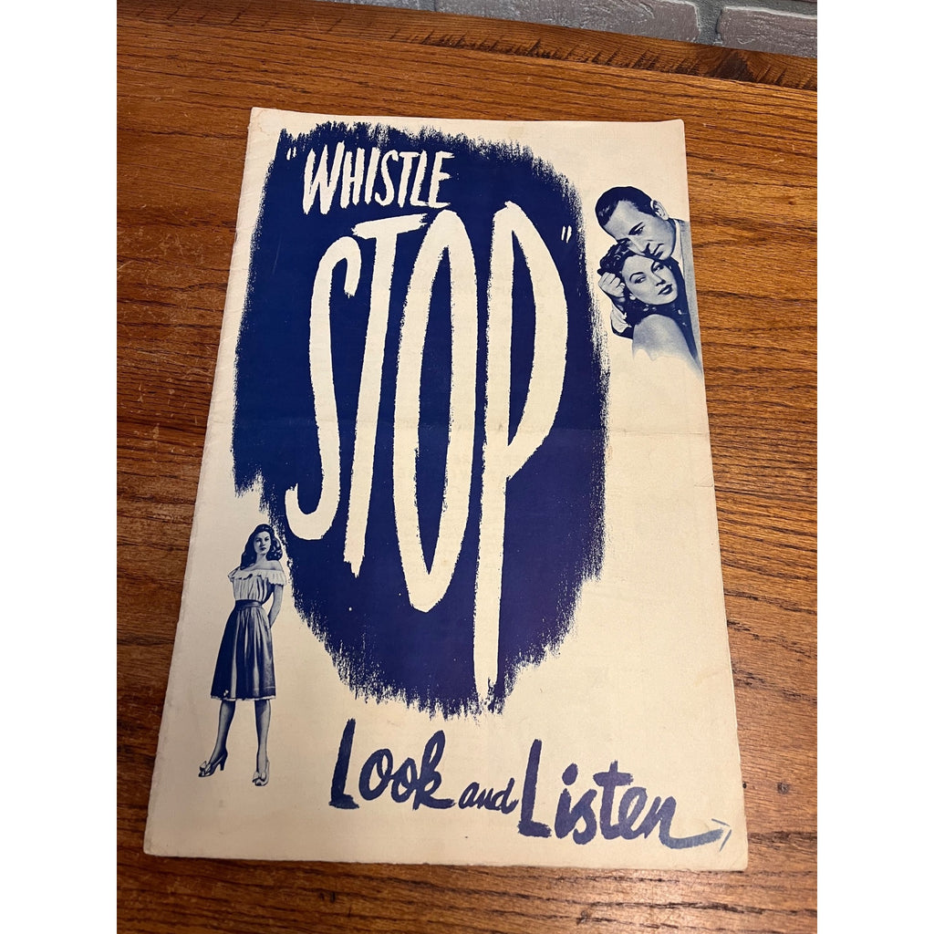Whistle Stop Pressbook 1946 George Raft, Sexy Ava Gardner, McLaglen, Film Noir