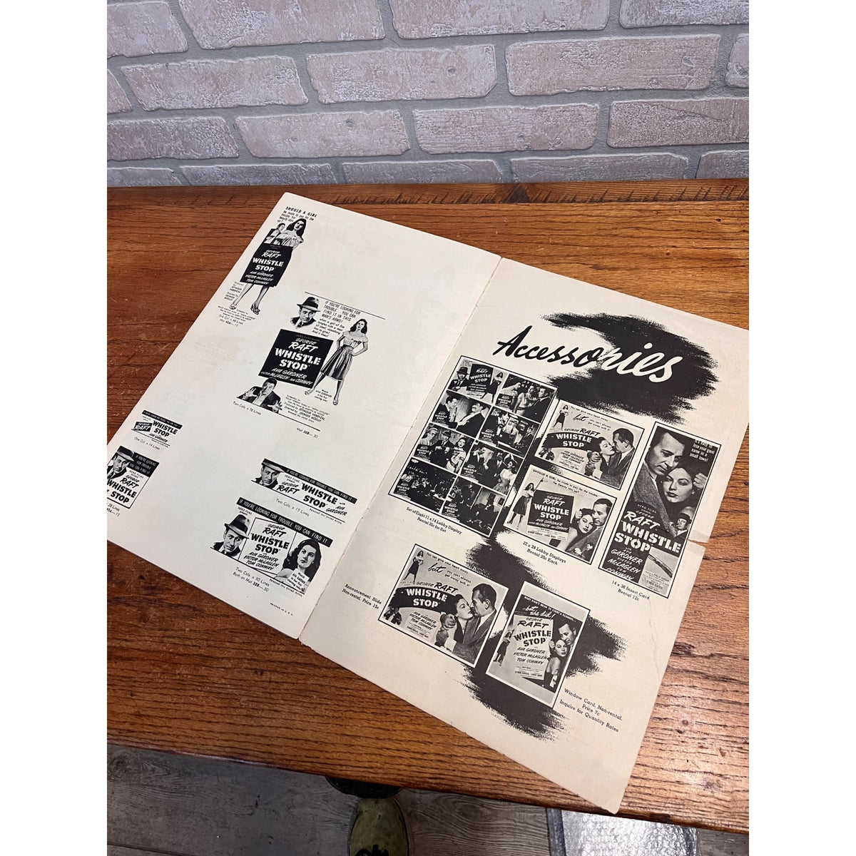 Whistle Stop Pressbook 1946 George Raft, Sexy Ava Gardner, McLaglen, Film Noir