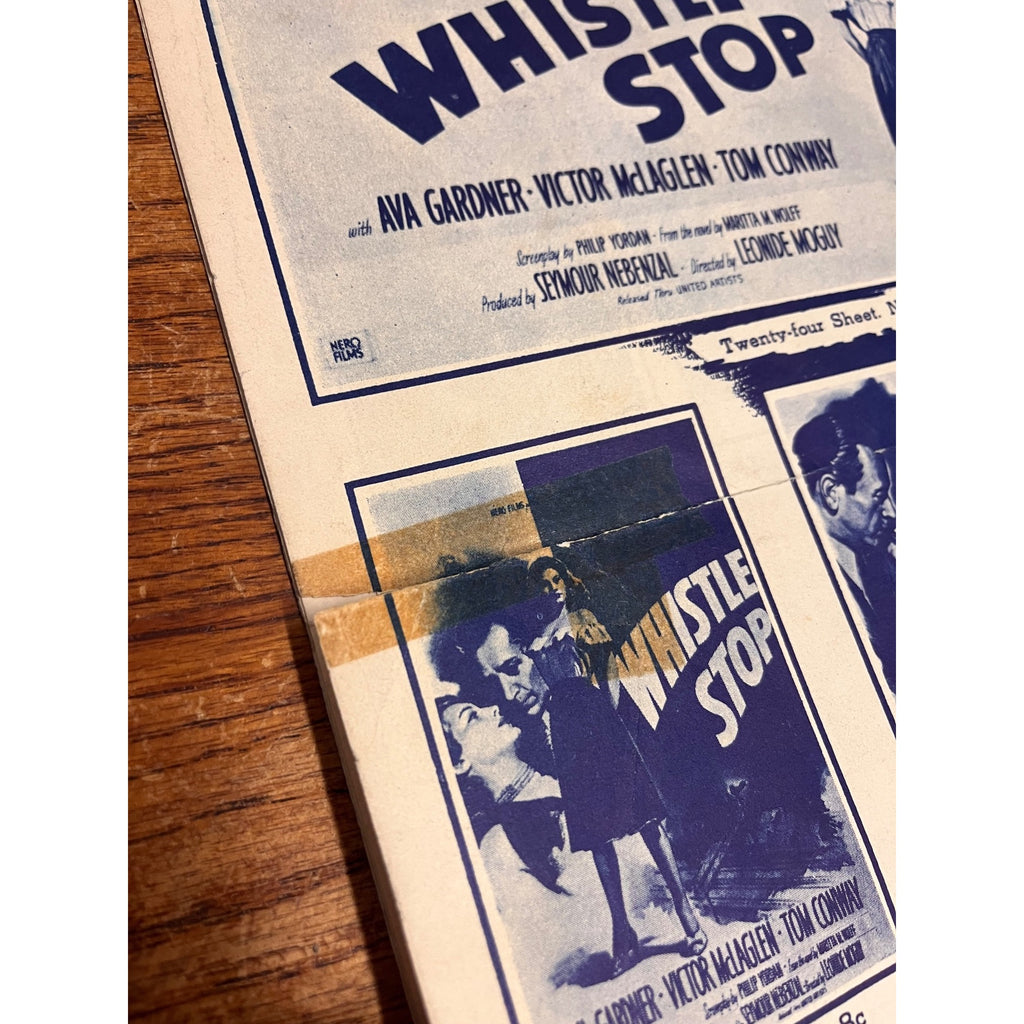 Whistle Stop Pressbook 1946 George Raft, Sexy Ava Gardner, McLaglen, Film Noir