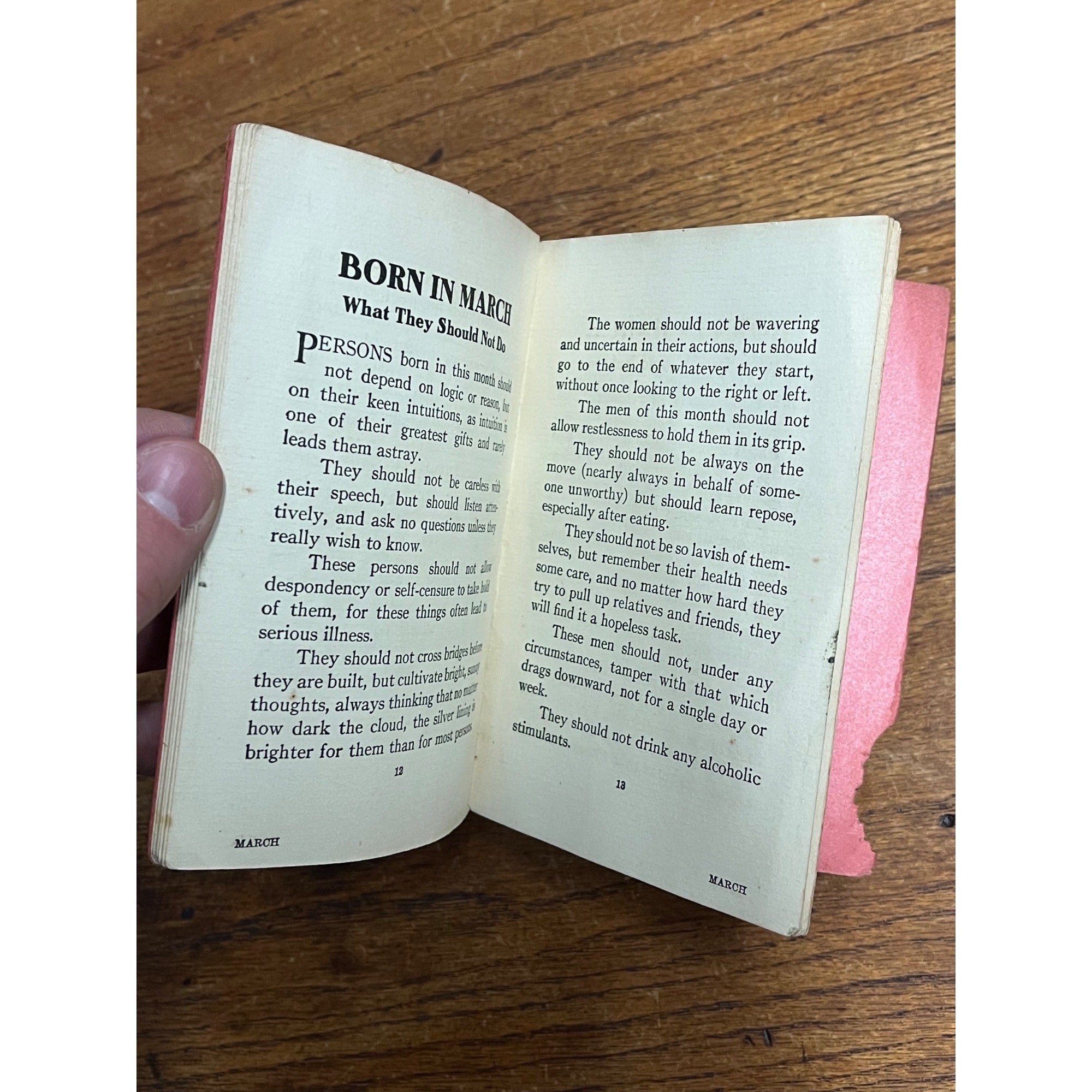 Great Aim Society, Were You Born In March?, Antique Astrology Booklet (1909)