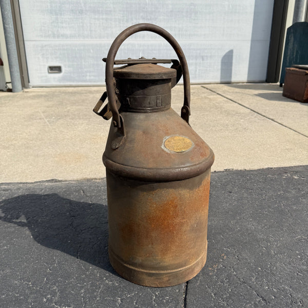 VINTAGE ANTIQUE STANDARD OIL IND 5 GAL LIQUID MEASURE CAN JUG