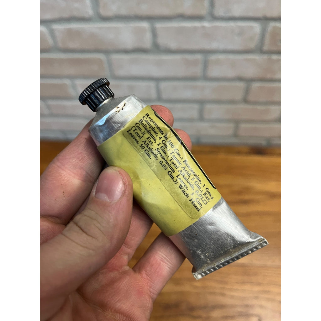 Vintage Eli Lilly Hamamelis & Stramonium Ointment Tube & Box Quack Medicine