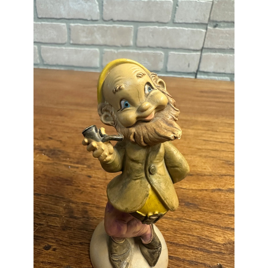 Vintage Depose Italy Blue Eyed Elf Dwarf Smoking Pipe Figurine