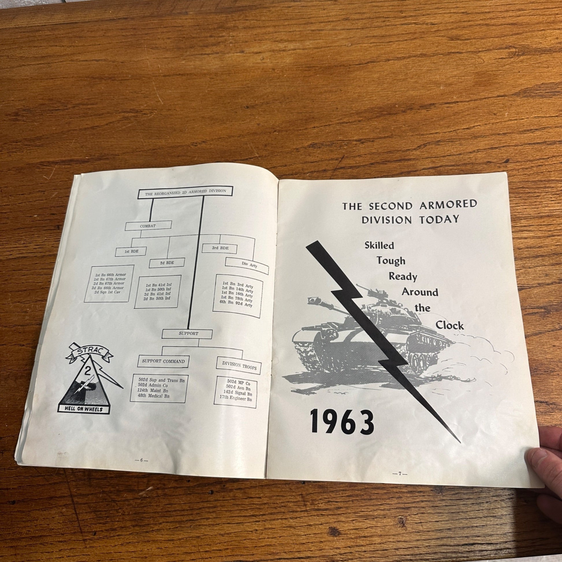 Vintage 2nd Armored Division US Army Fort Hood TX 1963 Program 23rd Anniversary