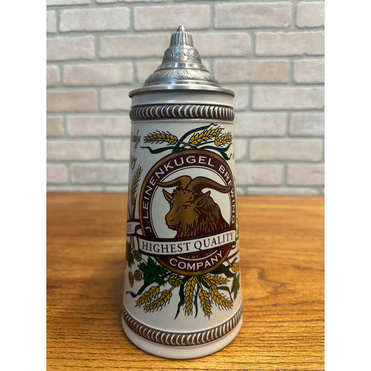 1995 Leinenkugels Bock Beer Lidded Stein From Germany