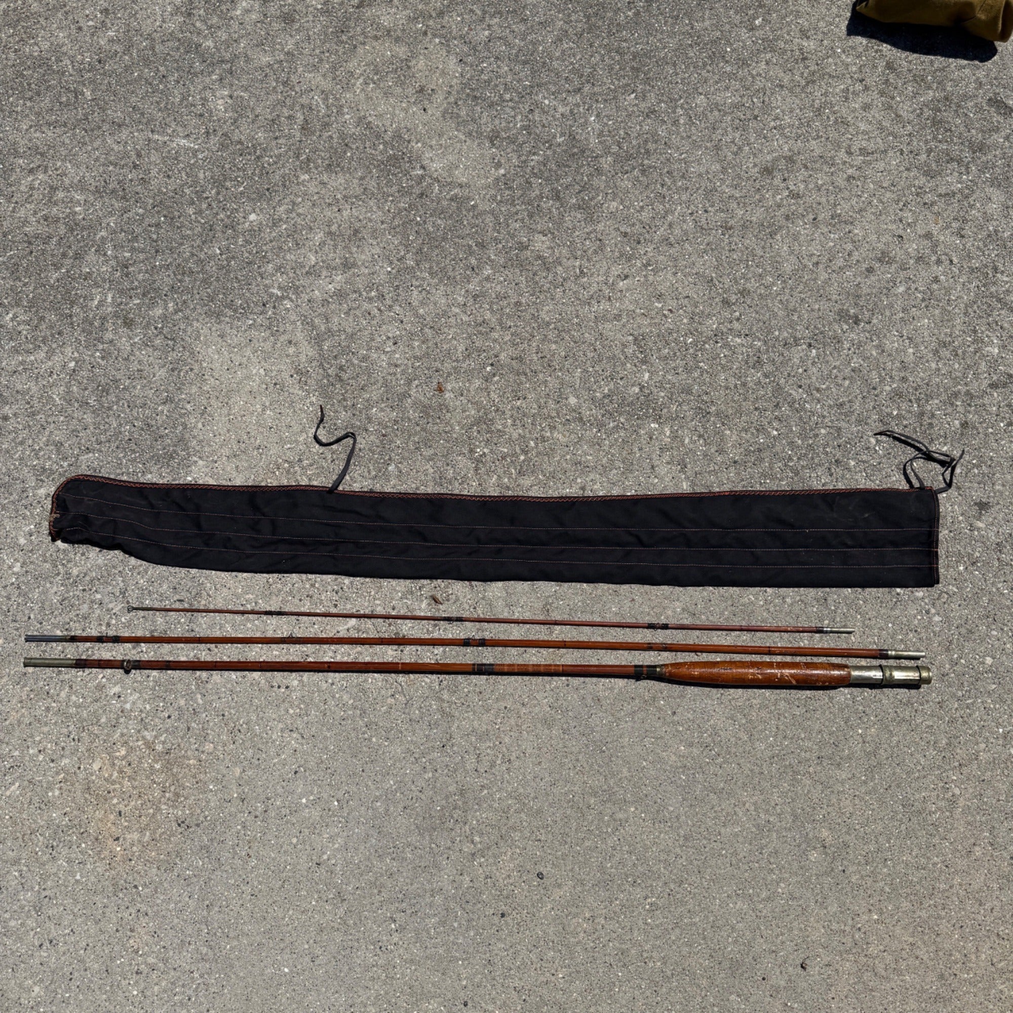 Early South Bend Fly Fishing Rod Bamboo 9ft W/ Slip Case 3-piece