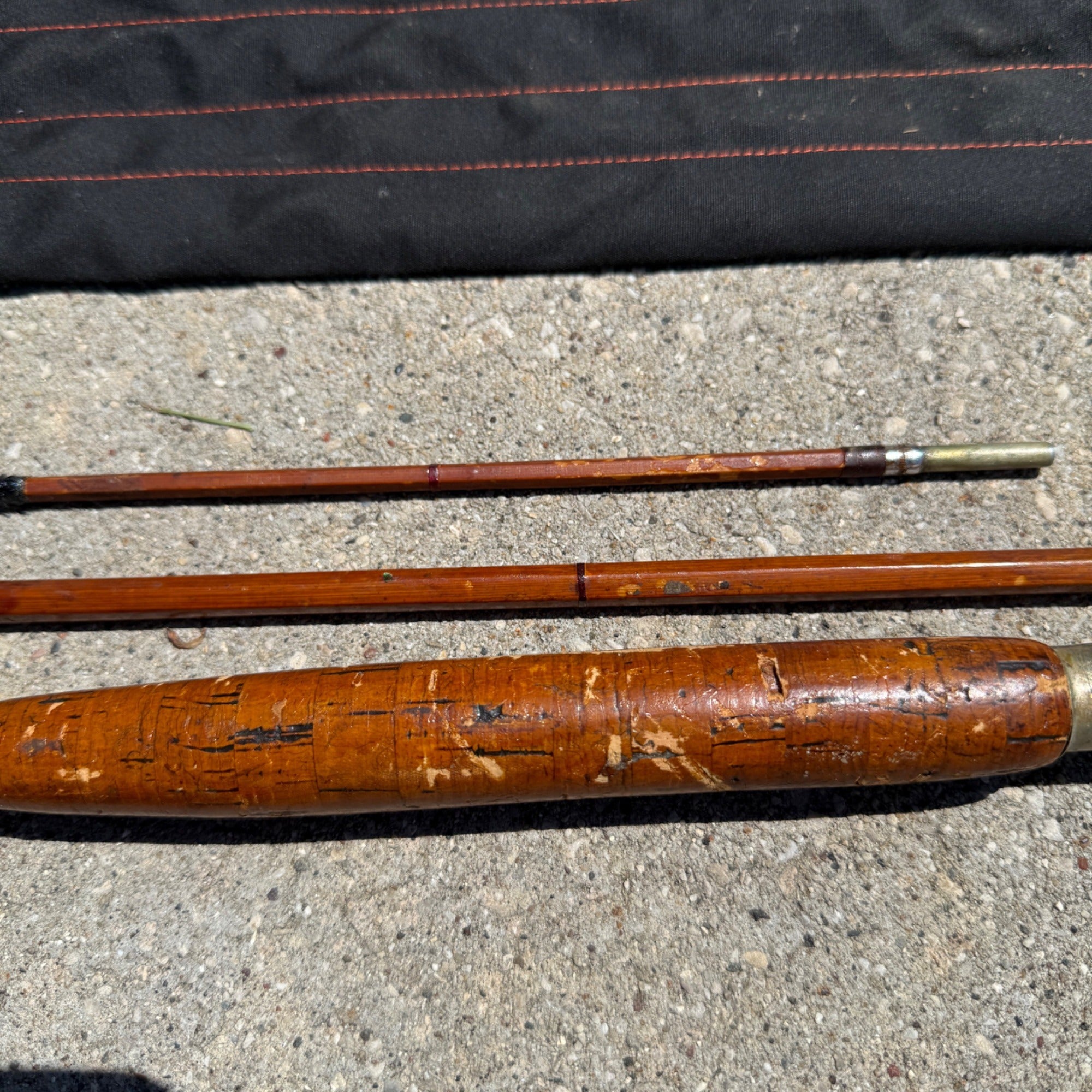 Early South Bend Fly Fishing Rod Bamboo 9ft W/ Slip Case 3-piece