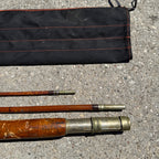 Early South Bend Fly Fishing Rod Bamboo 9ft W/ Slip Case 3-piece