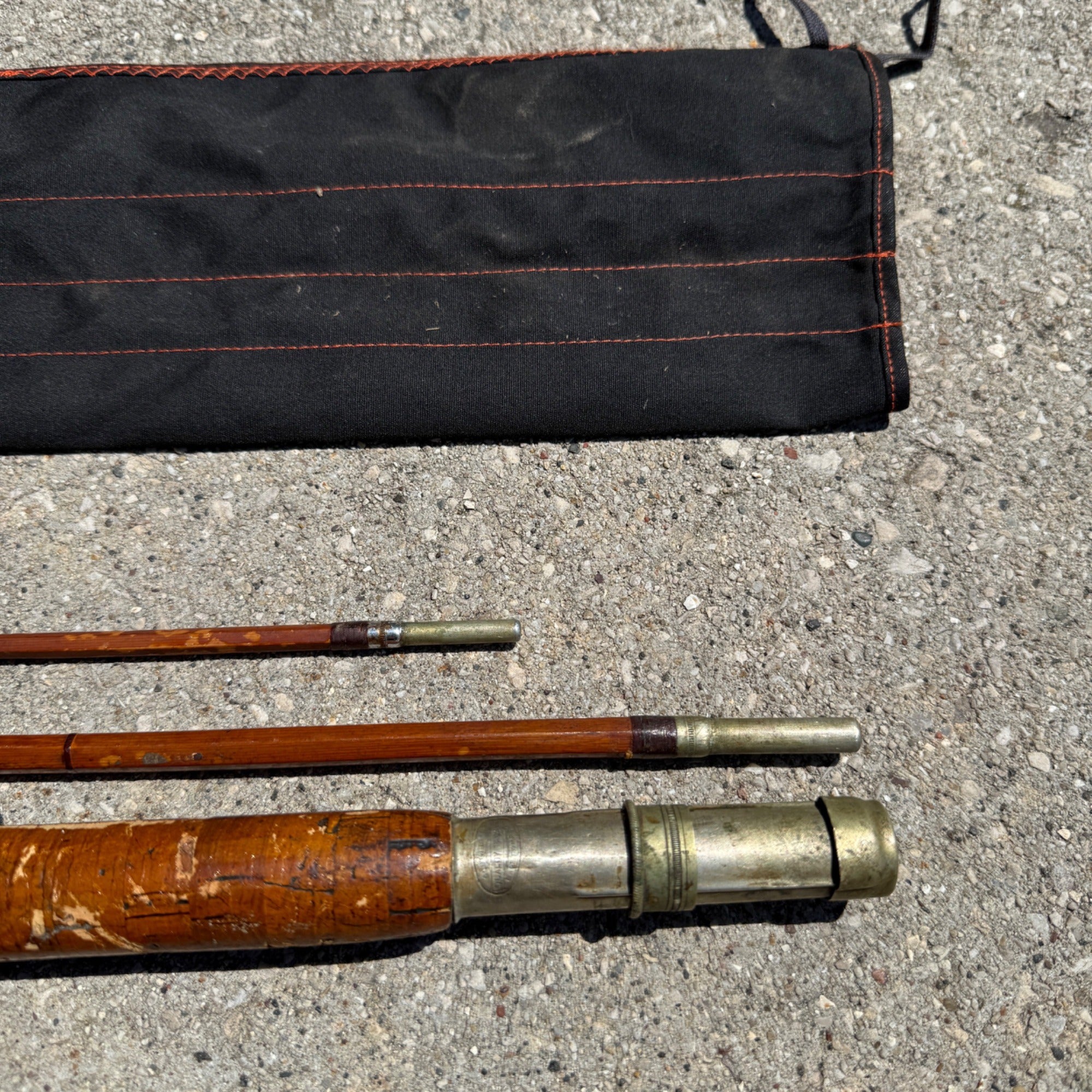 Early South Bend Fly Fishing Rod Bamboo 9ft W/ Slip Case 3-piece