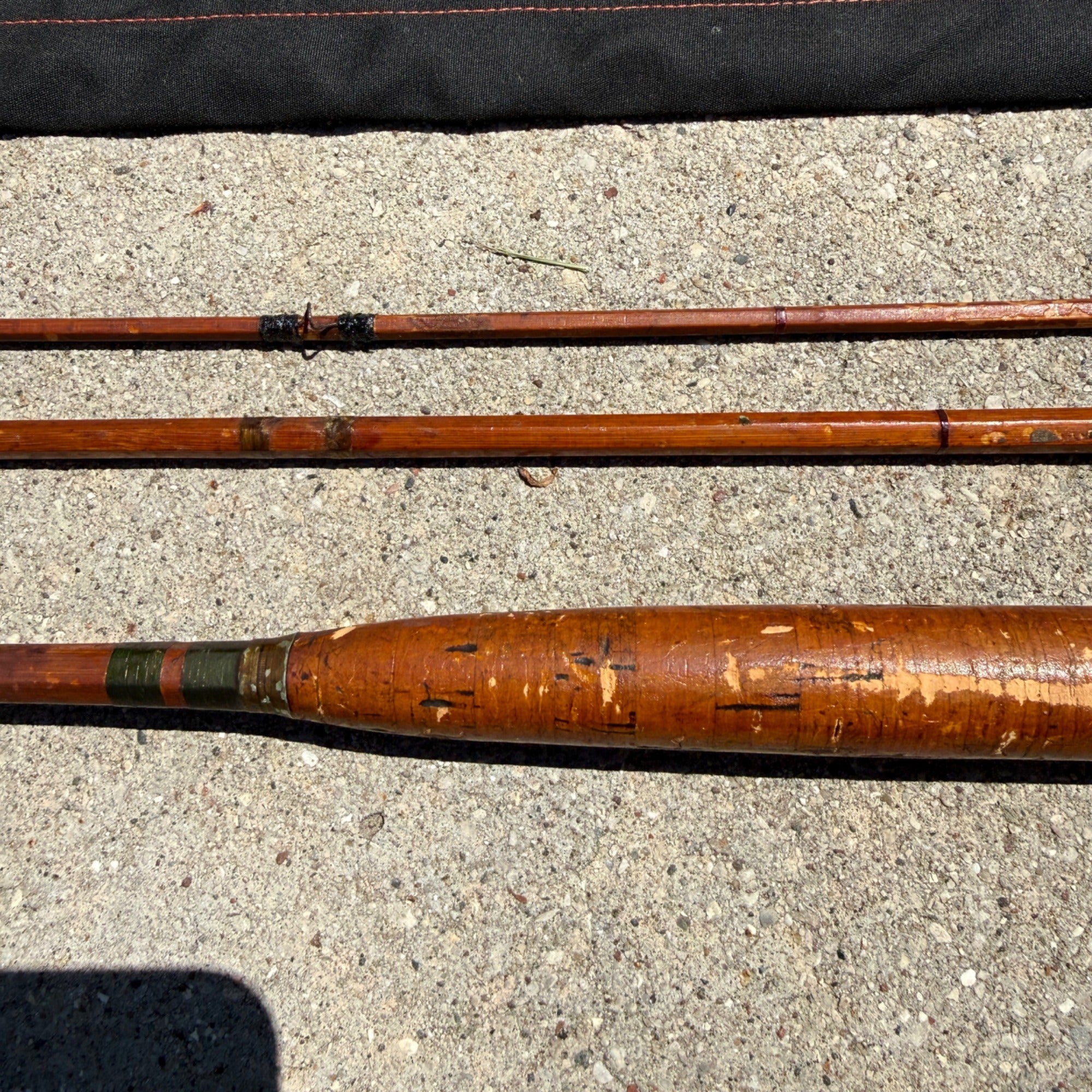 Early South Bend Fly Fishing Rod Bamboo 9ft W/ Slip Case 3-piece