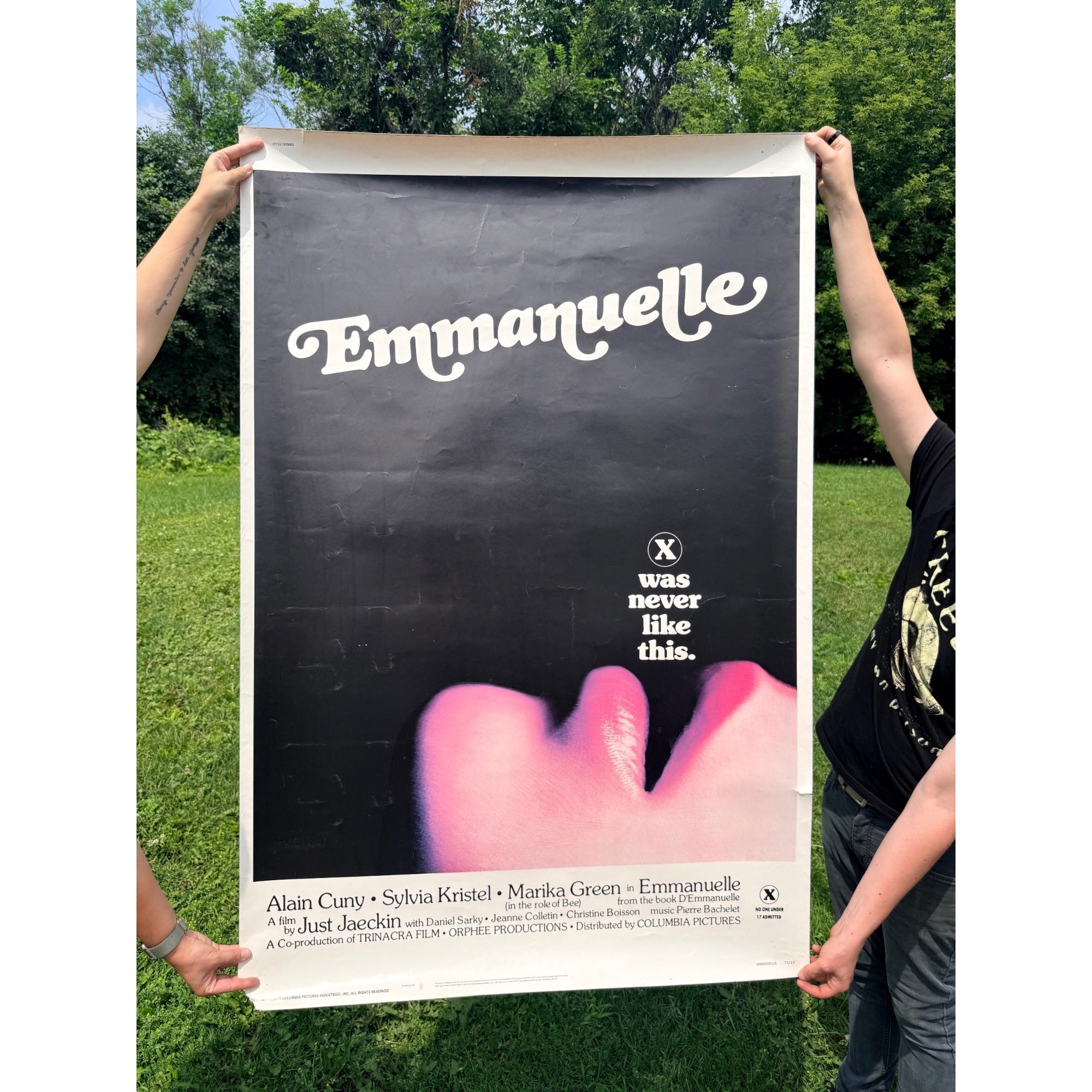LARGE 1975 Emmanuelle X-Rated Sylvia Kristel Sexploitation Movie Poster 48x60