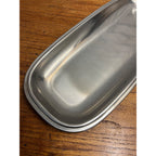 Vintage 1960s MCM Cultura Stainless Steel AB Silver & Stal Sweden 17" Bread Tray