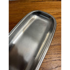 Vintage 1960s MCM Cultura Stainless Steel AB Silver & Stal Sweden 17" Bread Tray