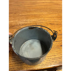 Antique Primitive Gray Enamel Graniteware Berry Bucket / Berry Pail -No Lid- Farmhouse Decor, Miniature