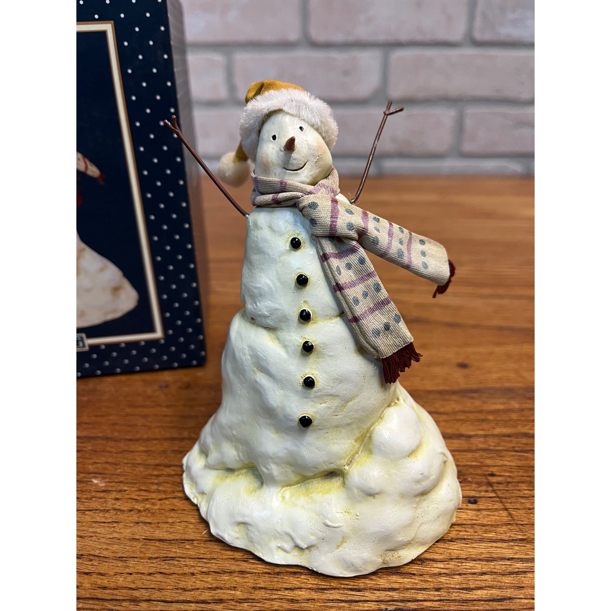 2004 Falling Snow by Karen Good Snowman Figure Lang Classic Santa & Snowmen