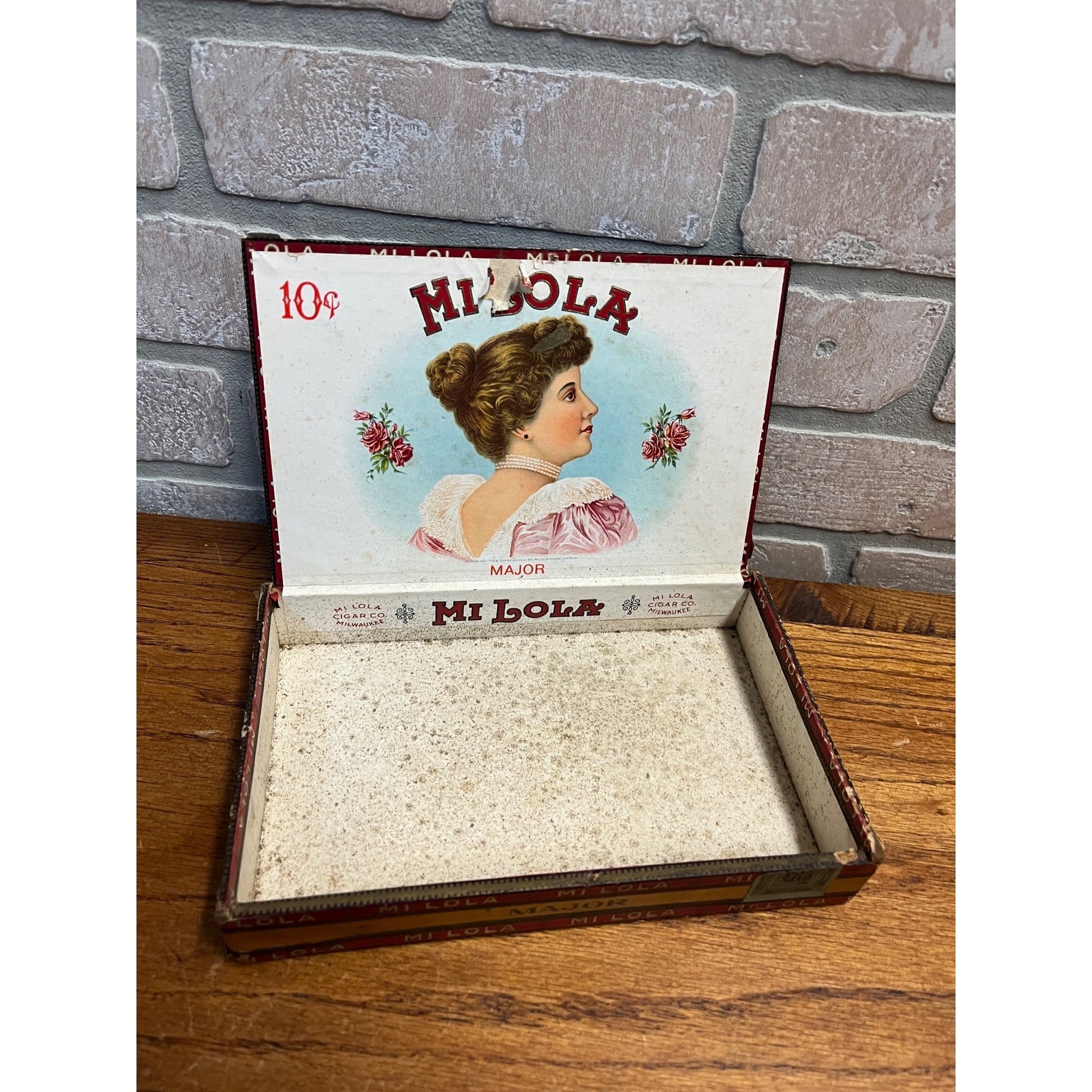 Vintage Mi Lola Cigars Advertising Box Empty Milwaukee Wisconsin Wis WI