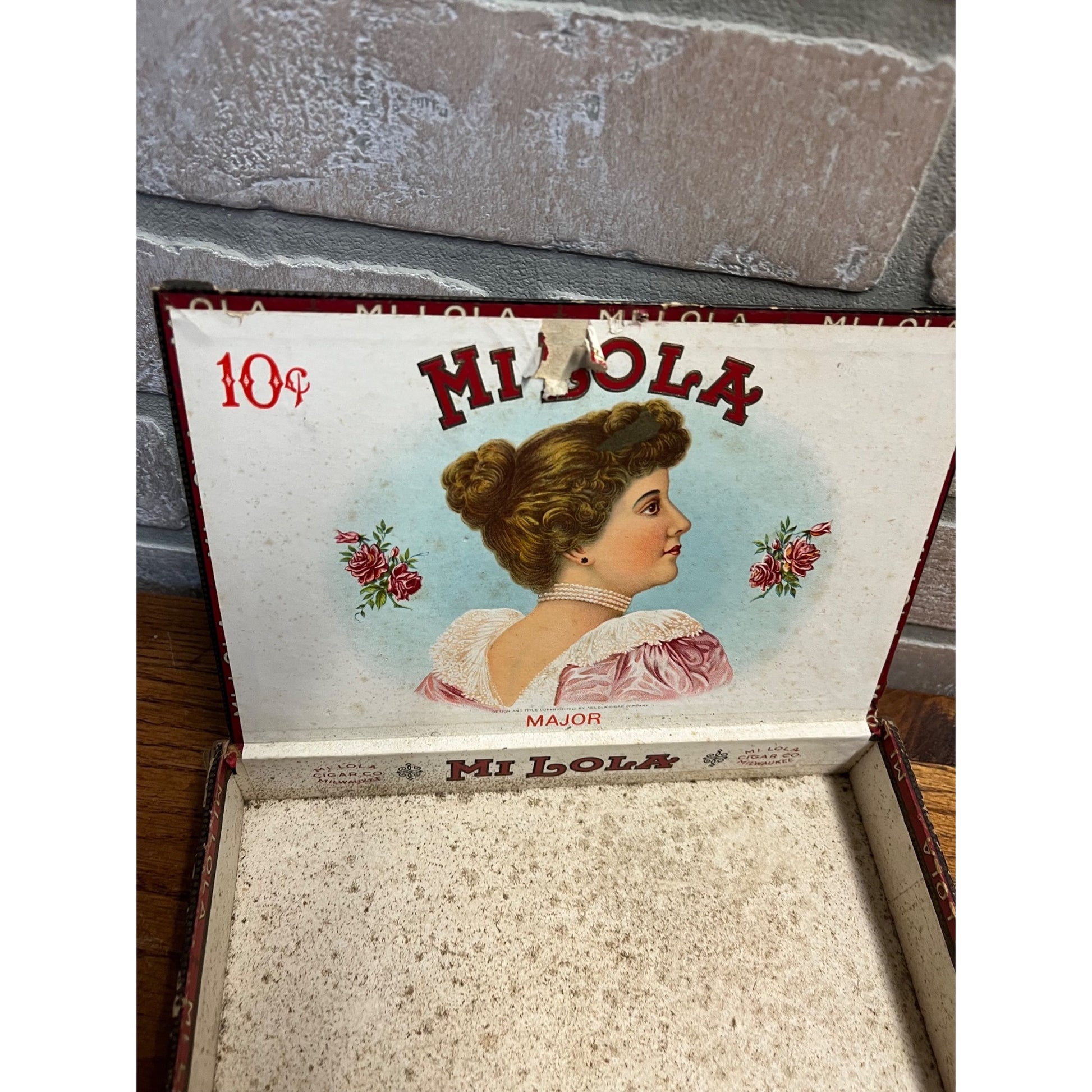 Vintage Mi Lola Cigars Advertising Box Empty Milwaukee Wisconsin Wis WI