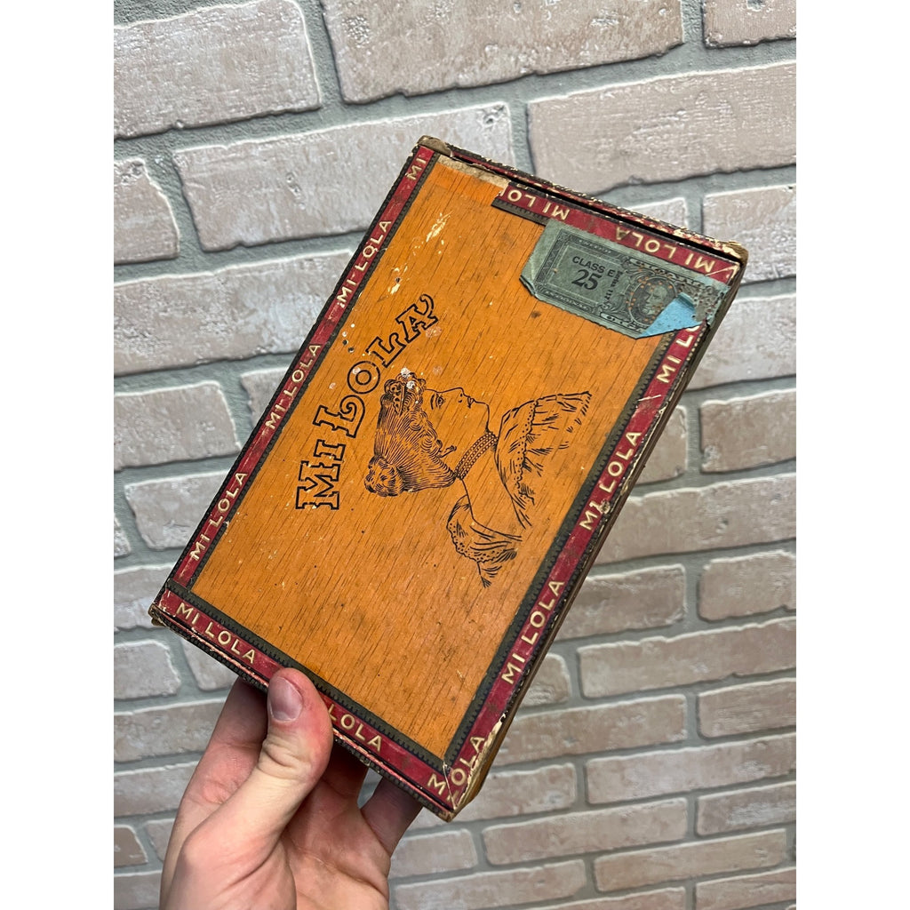 Vintage Mi Lola Cigars Advertising Box Empty Milwaukee Wisconsin Wis WI