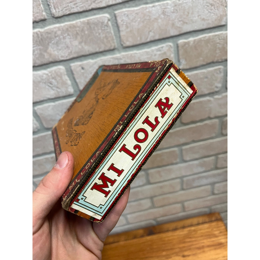 Vintage Mi Lola Cigars Advertising Box Empty Milwaukee Wisconsin Wis WI